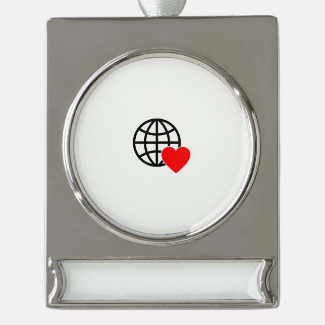 Add Charm to Your Christmas Tree Silver Plated Banner Ornament (Front)