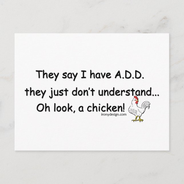 ADD Chicken Humour Postcard (Front)