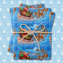 Add Child's Name North Pole Santa Claus Christmas 