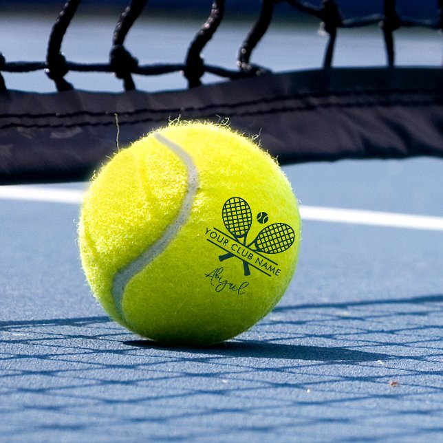 Add Club Name Tennis Team Any Colour Personalised Tennis Balls (Add Club Name Tennis Team Any Color Personalized Tennis Balls)