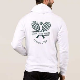 Add Club Name Tennis Team Green Logo Custom Hoodie