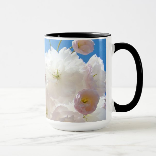 Add Coffee for a Smile mugs Spring Blossoms Happy (Right)