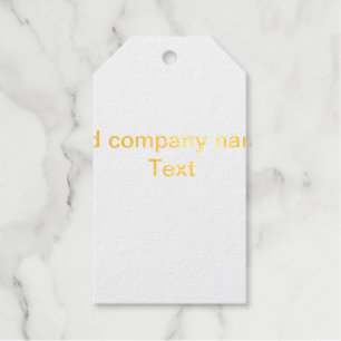 Add company business name text details minimal gift tags