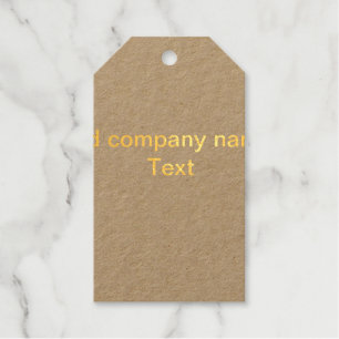 Add company business name text details minimal gift tags