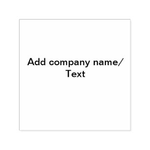 Add company business name text details minimal self-inking stamp