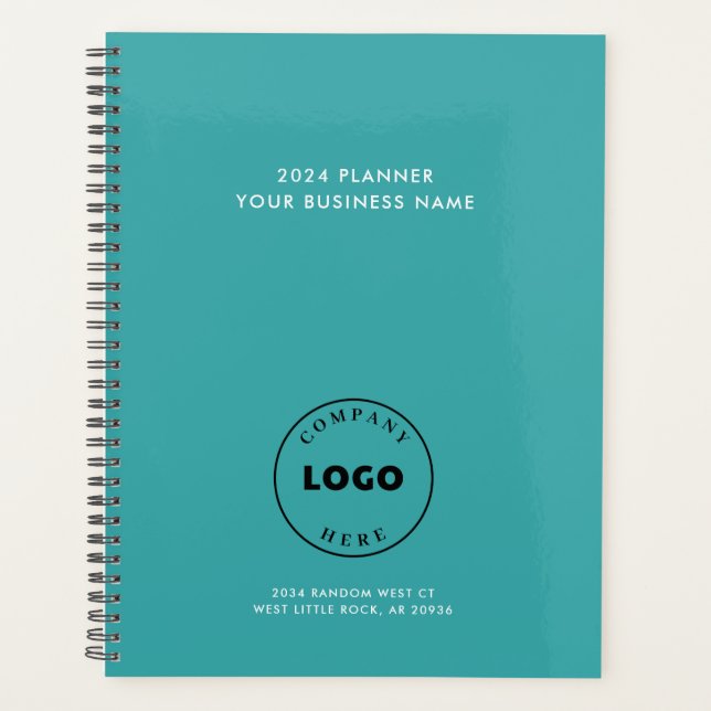 Add Company Logo Elegant Corporate Employees 2025 Planner (Front)
