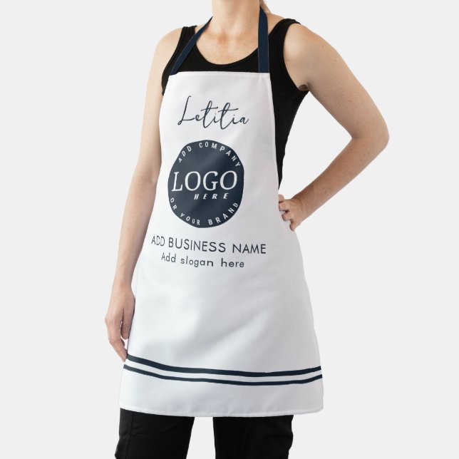 Add Company Logo Florist Employee Name Apron (Insitu)
