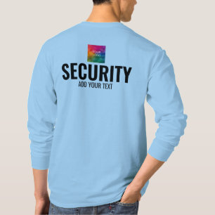 Add Company Logo Text Mens Template Security T-Shirt