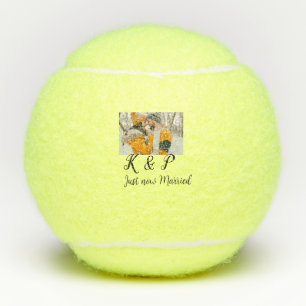 add coule photo just now married add name letter l tennis balls