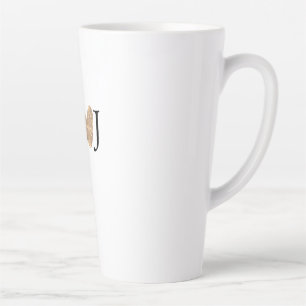 Add couple name letter wedding gold heart glitter latte mug