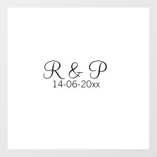 Add couple name monogram add date year wedding rom