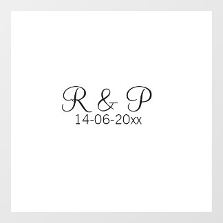 Add couple name monogram add date year wedding rom
