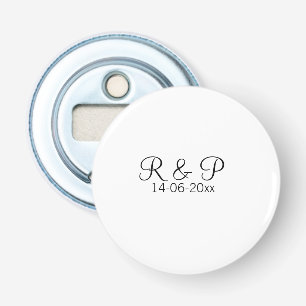 Add couple name monogram add date year wedding rom bottle opener