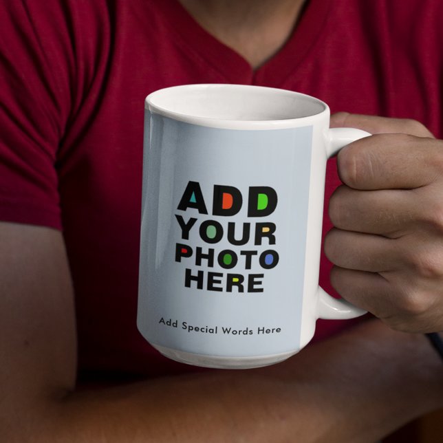 Add Create Upload Own Best 2 Photo Name Coffee Mug (a cup of coffee for someone special)