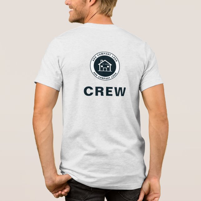 Add Custom Business Logo Classic Tri-Blend Shirt (Back)