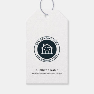 Add Custom Business Logo Real Estate Agent Company Gift Tags