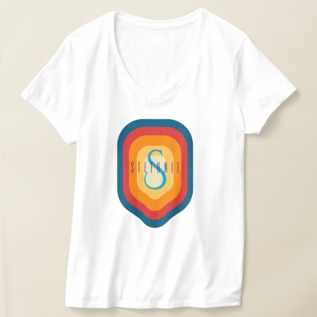 Add Custom Name Monogrammed Initial Personalised T-Shirt (Laydown)