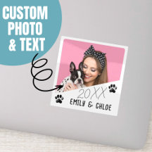 Add Custom Pet Photo Name & Year Cute Dog Mum Gift