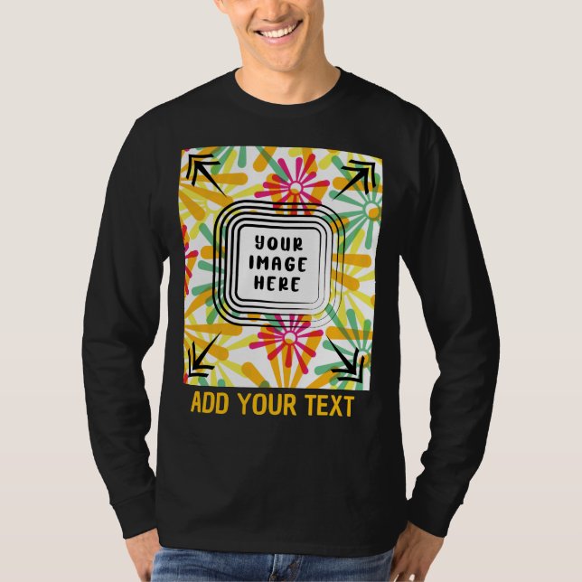 Add Custom Photo and Text Customisable T-Shirt (Front)