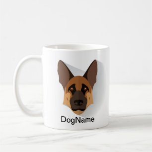 Add Dog Name, German Shepherd GSD Coffee Mug