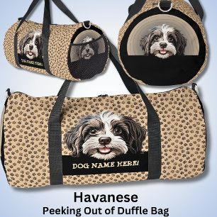 Add Dog Name Your Name, Havanese Duffle Bag