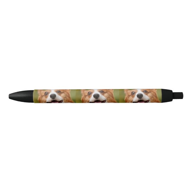 Add Dog Photo Personalised Customised Black Ink Pen (Front)