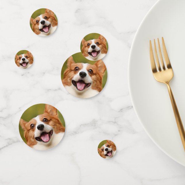 Add Dog Photo Personalised Customised Confetti (Group)
