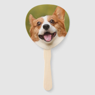 Add Dog Photo Personalised Customised Hand Fan