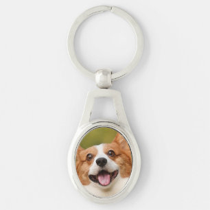 Add Dog Photo Personalised Customised Key Ring