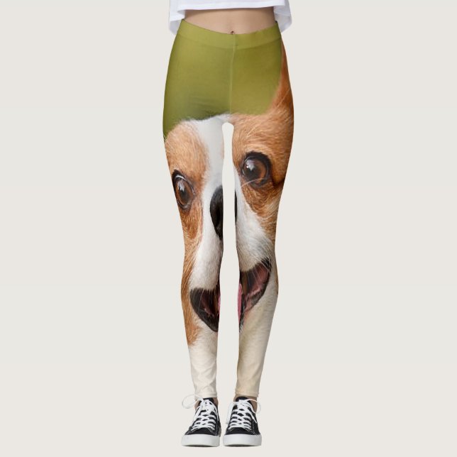 Add Dog Photo Personalised Customised Leggings (Front)