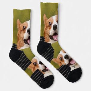 Add Dog Photo Personalised Customised Socks