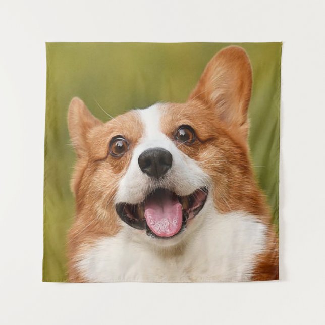 Add Dog Photo Personalised Customised Tapestry (Front)
