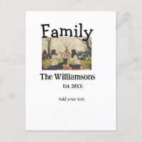 Add family name photo year rustic vintage template