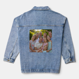 Add Family Reunion Photo Customise Denim Jacket