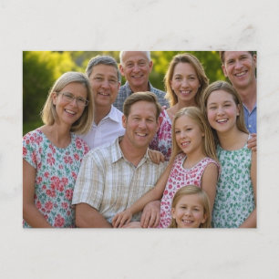 Add Family Reunion Photo Customise Postcard