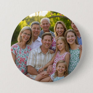 Add Family Reunion Photo Customize 7.5 Cm Round Badge