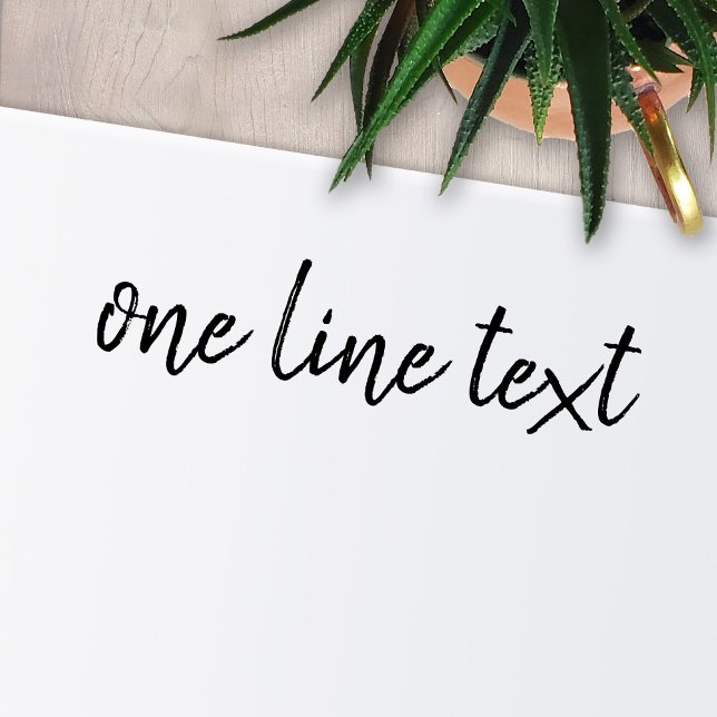Add favorite Text - One Line Handwritten Font Self-inking Stamp (Creator Uploaded)