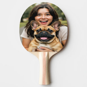 Add French Bulldog Photo Personalise Ping Pong Paddle