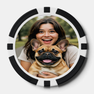 Add French Bulldog Photo Personalise Poker Chips