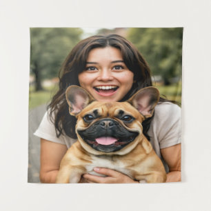 Add French Bulldog Photo Personalise Tapestry