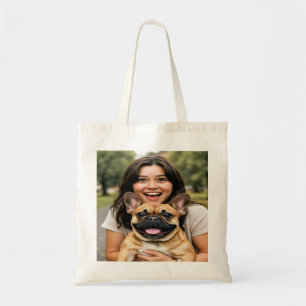 Add French Bulldog Photo Personalise Tote Bag