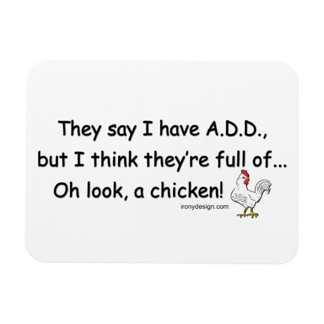 ADD Full of Chickens Magnet (Horizontal)