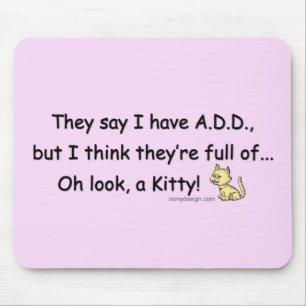 ADD full of Kitty Humour Mouse Pad