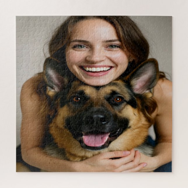 Add German Shepherd Photo Personalize Jigsaw Puzzle (Vertical)