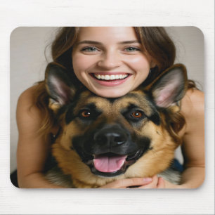 Add German Shepherd Photo Personalize Mouse Pad