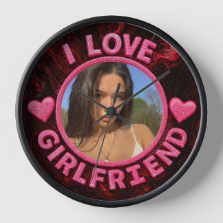 Add Girlfriend photo Gift Birthday Anniversary Clock