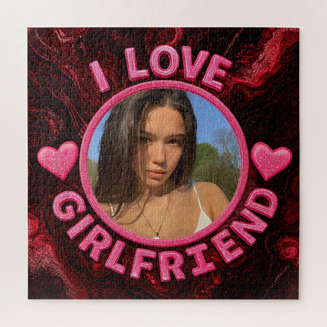 Add Girlfriend photo Gift Birthday Anniversary  Jigsaw Puzzle (Vertical)