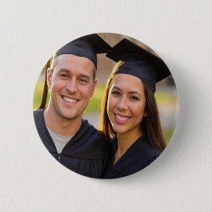 Add Graduation Photo Customise 6 Cm Round Badge