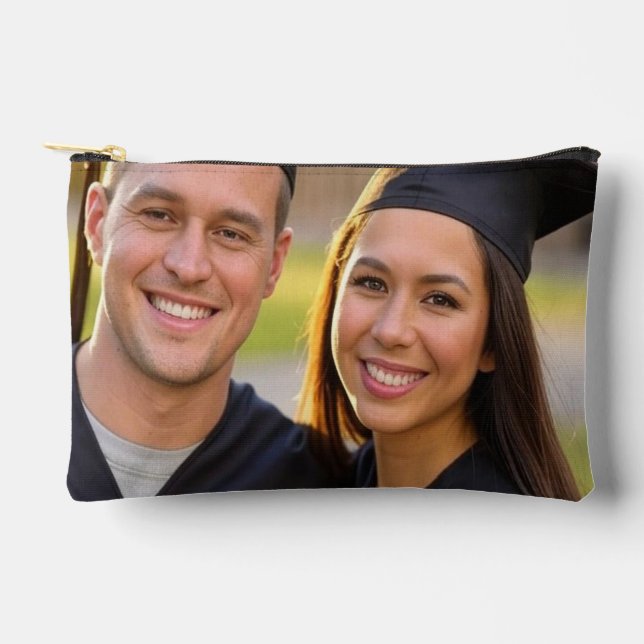 Add Graduation Photo Customise Accessory Pouch (Front)