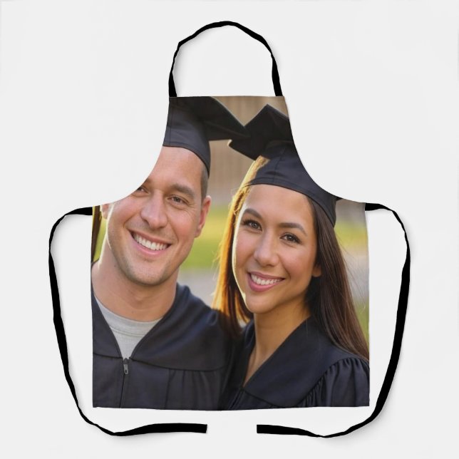 Add Graduation Photo Customise Apron (Front)